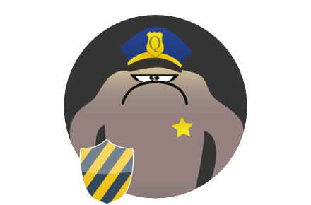 The enforcer software testing monster ensuring our code of conduct is enforced.