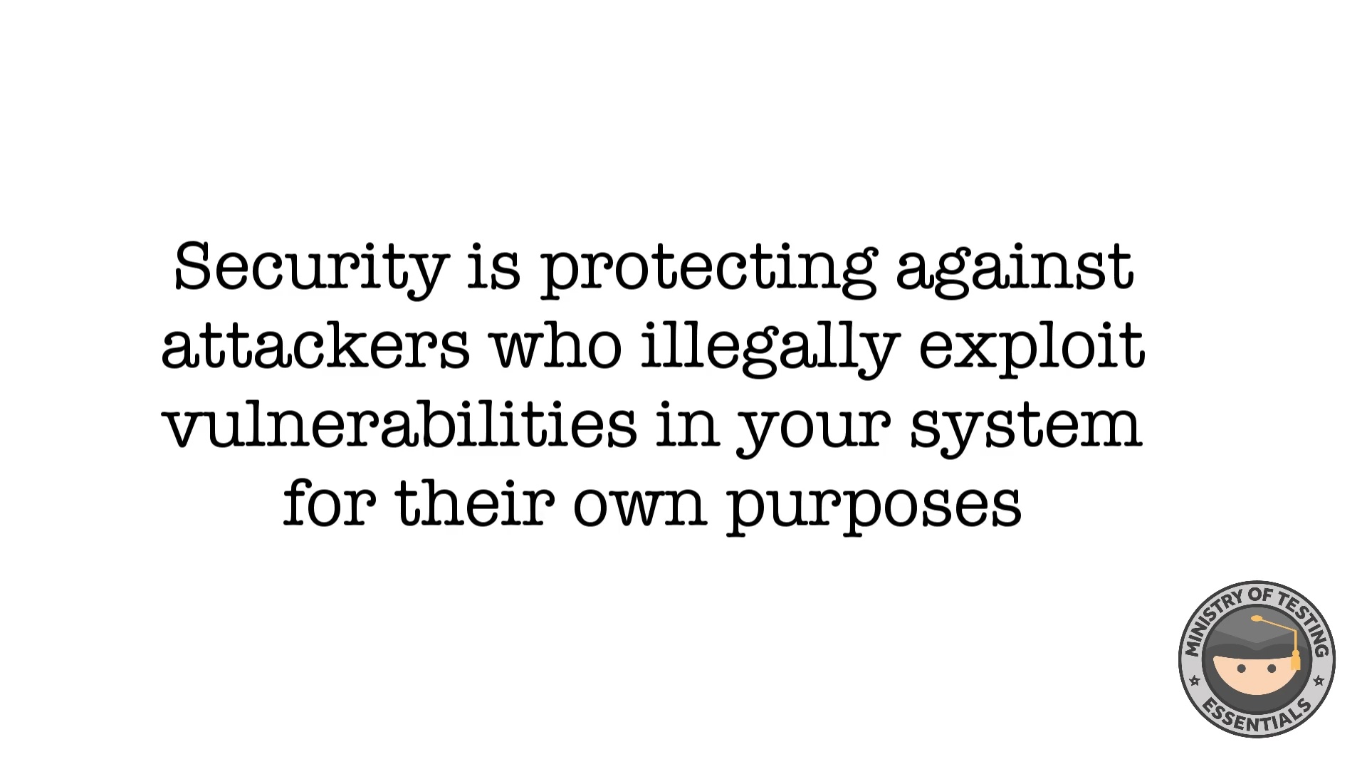 What is Security?