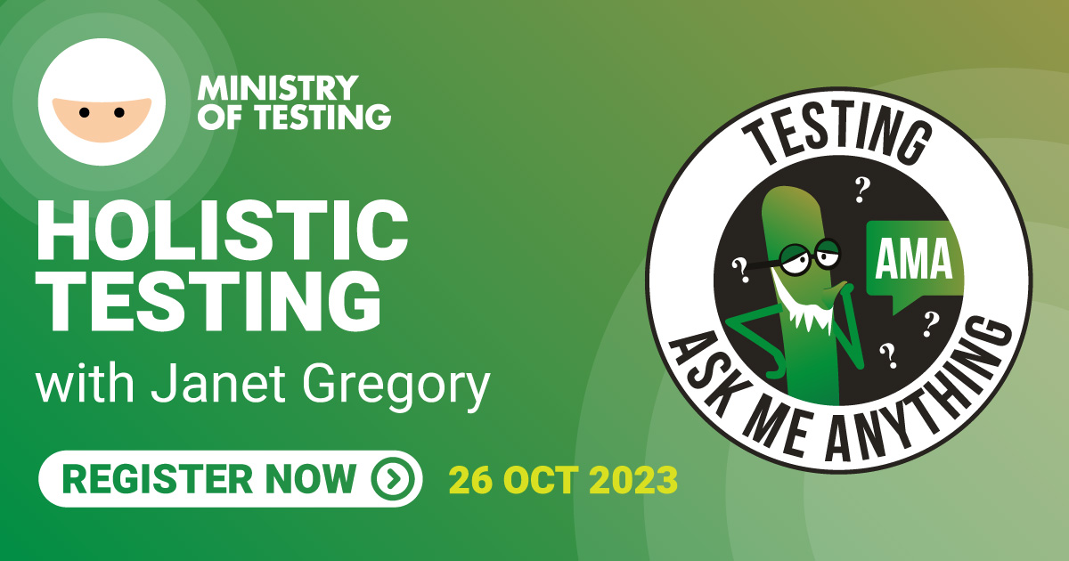 Testing Ask Me Anything on Holistic Testing banner image