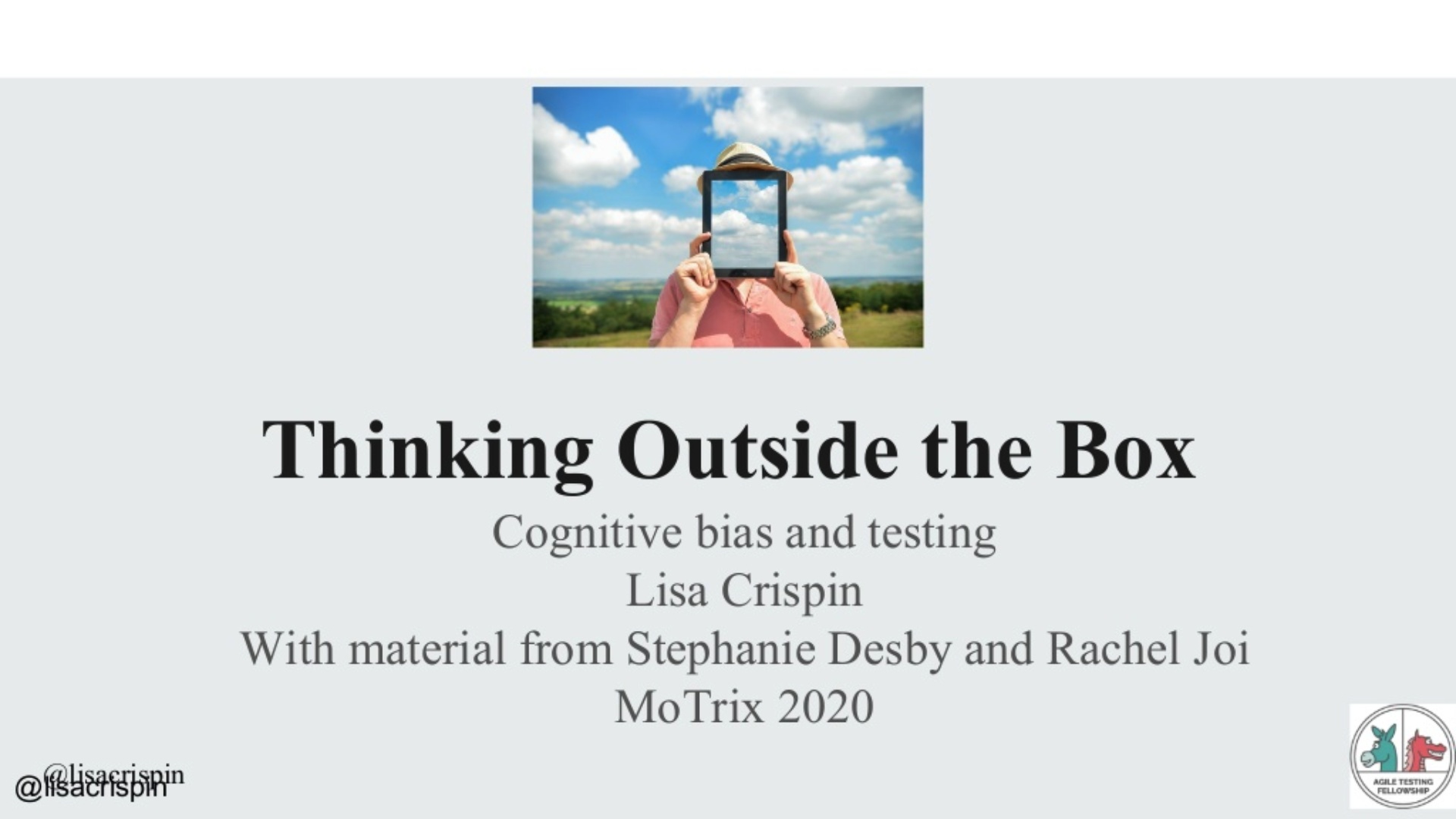 Thinking Outside the Box with Lisa Crispin