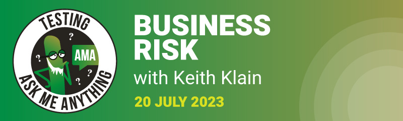Testing Ask Me Anything on Business Risk banner image