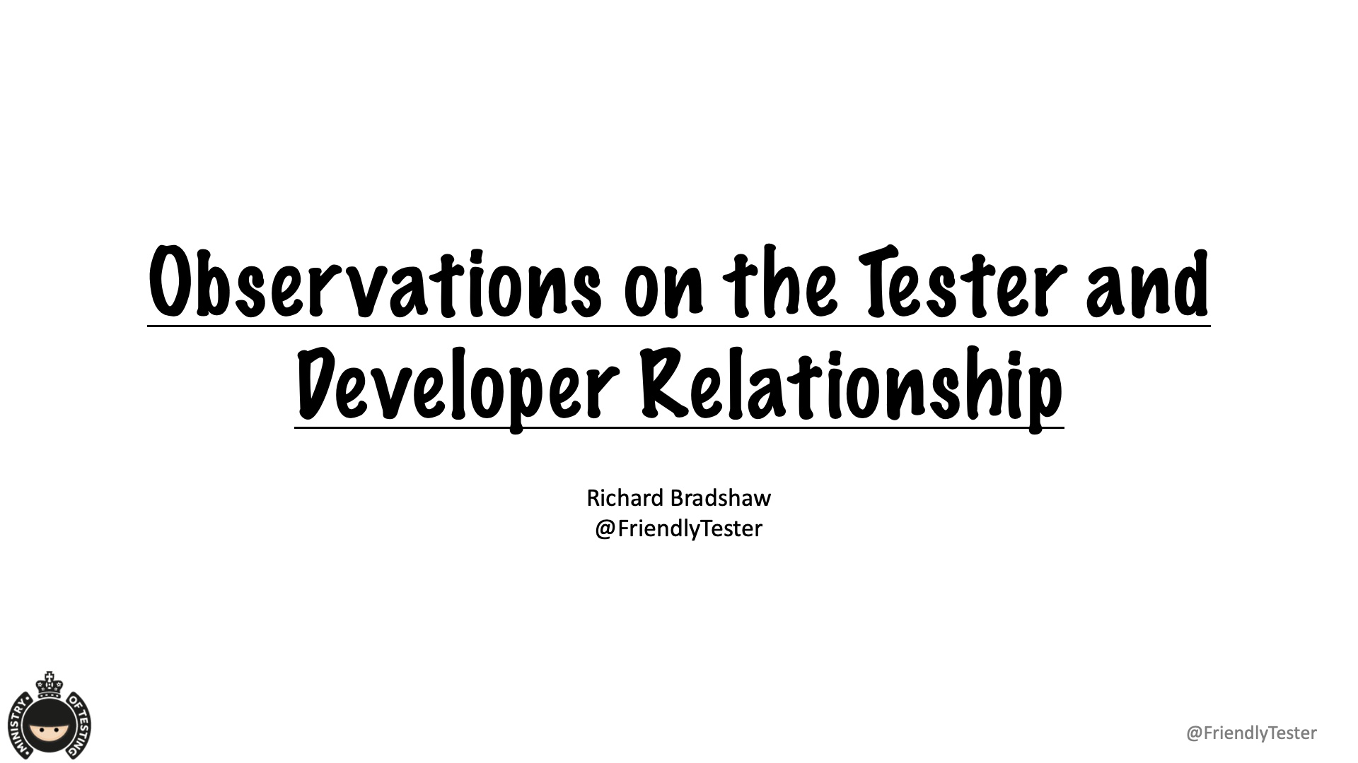 Observations on the Tester and Developer Relationship with Richard Bradshaw